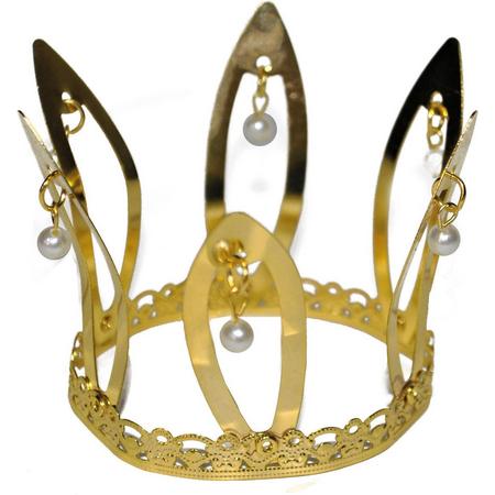 ESPA - Goudkleurige middeleeuwse kroon voor volwassenen - Accessoires > Haar accessoire